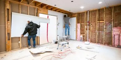 Construction workers on site